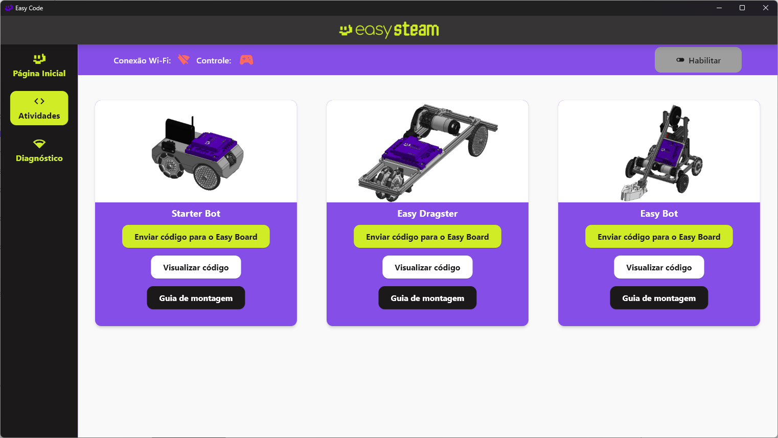 Página de atividades