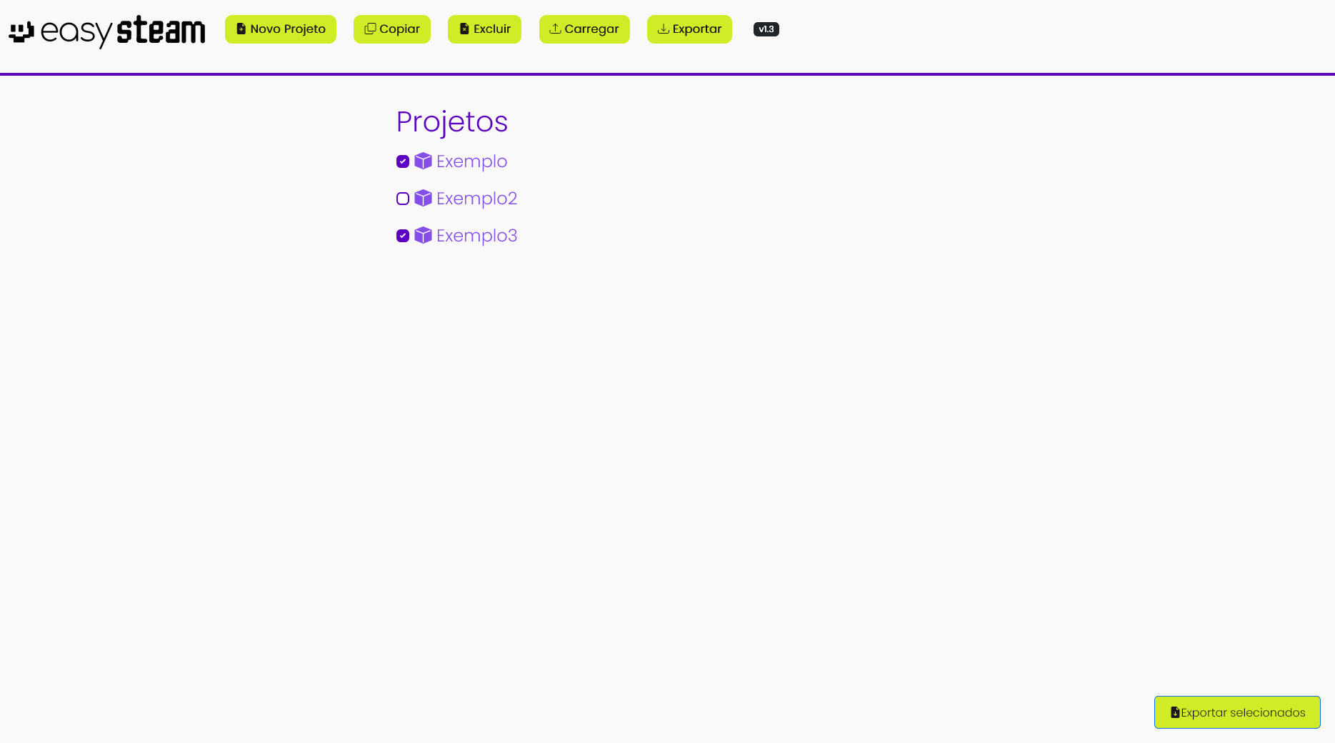 Exportando um projeto