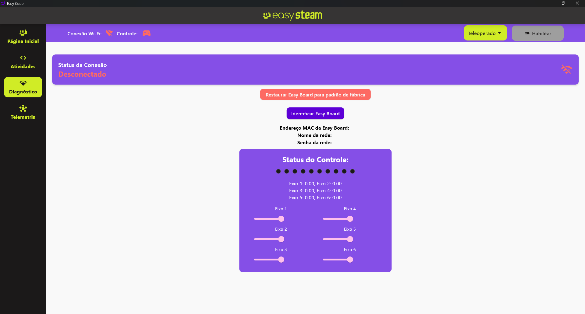 Página de diagnóstico