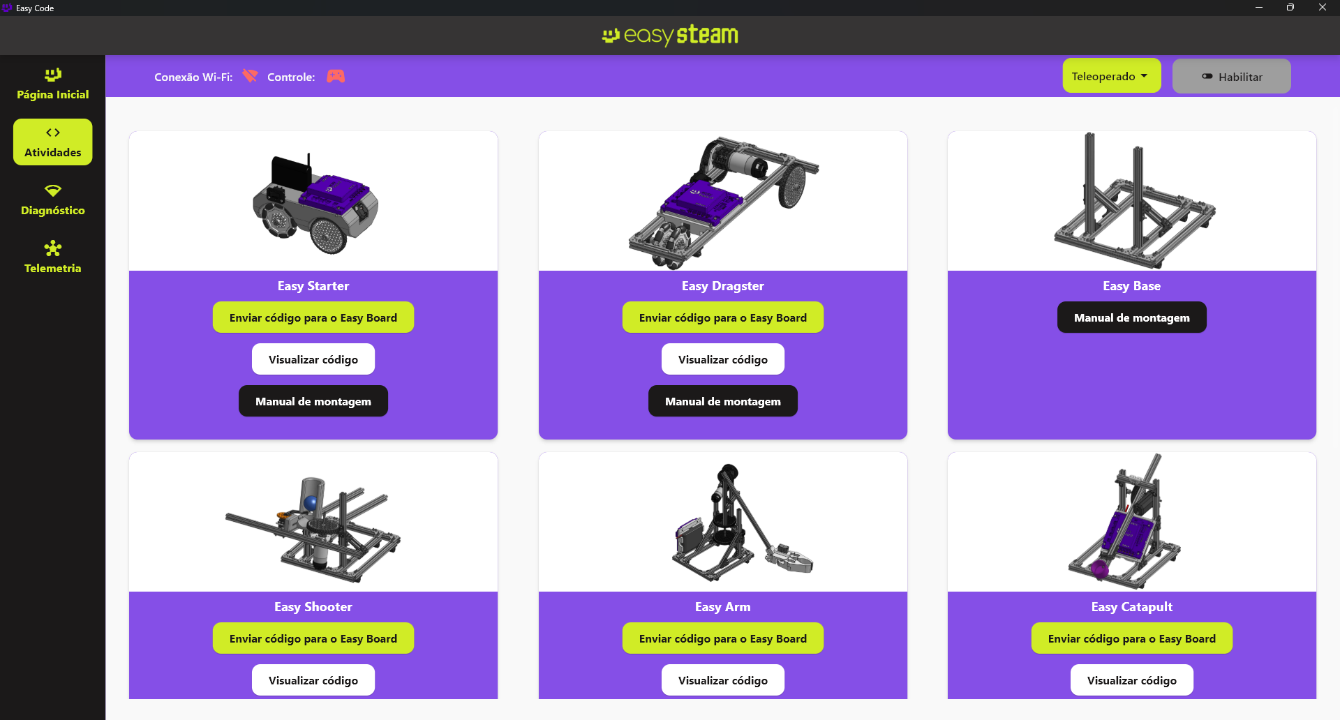 Página de atividades