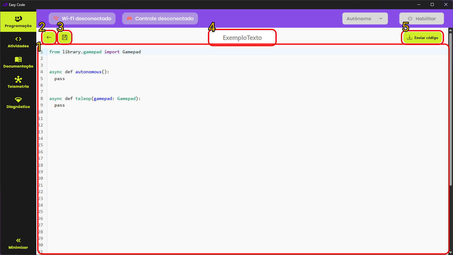 Programando em texto